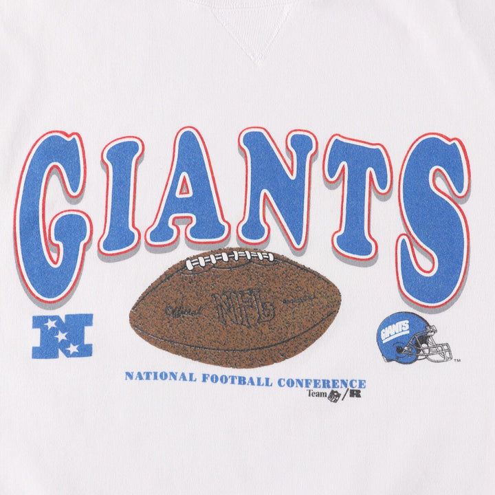 Vintage 90'S Russell NFL New York Giants print sweatshirt, Made in USA, Men's Size L cotton white type Vintage Second Hand
