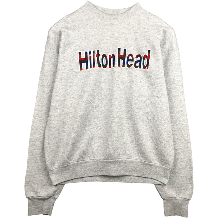 90'S Fruit of the Loom printed sweatshirt, made in the USA, men's XL size, vintage cotton gray type Vintage Second Hand