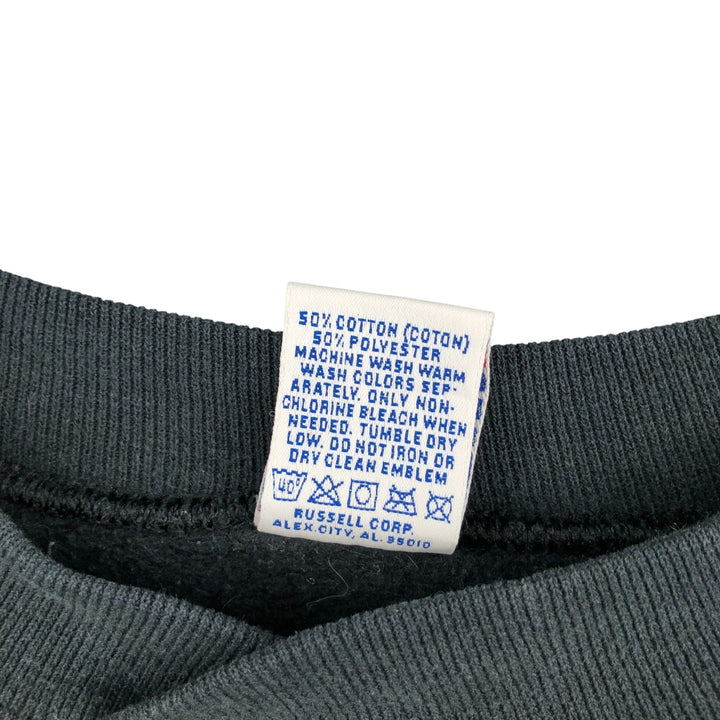 90'S Russell sweatshirt, made in USA, men's size L, vintage cotton dark green Vintage Second Hand