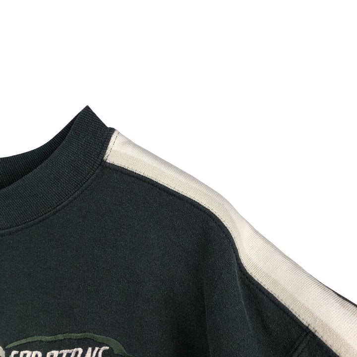 90'S Russell sweatshirt, made in USA, men's size L, vintage cotton dark green Vintage Second Hand