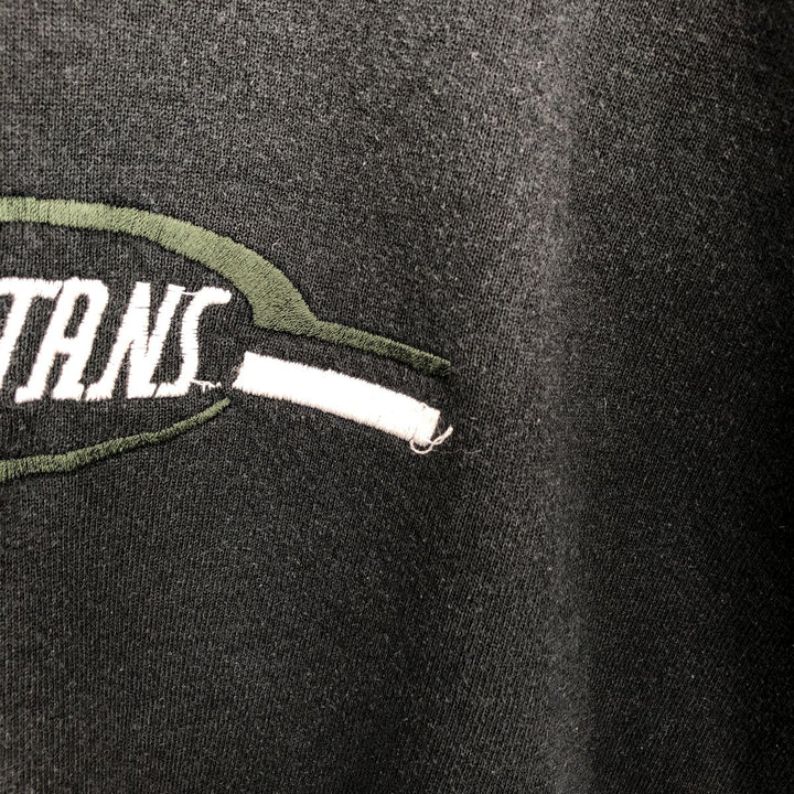 90'S Russell sweatshirt, made in USA, men's size L, vintage cotton dark green Vintage Second Hand