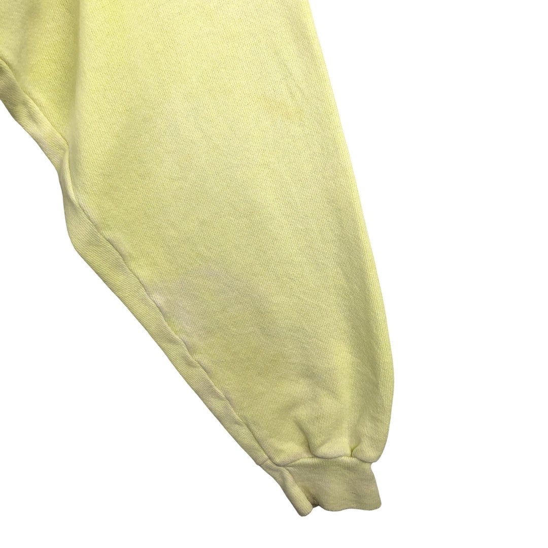 Vintage 80'S Hanes Blue Tag Printed Sweatshirt, Made in USA, Men's XL cotton lemon yellow Vintage Second Hand