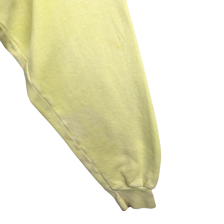 Vintage 80'S Hanes Blue Tag Printed Sweatshirt, Made in USA, Men's XL cotton lemon yellow Vintage Second Hand
