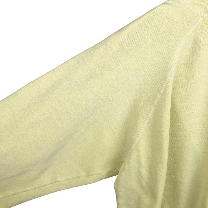 Vintage 80'S Hanes Blue Tag Printed Sweatshirt, Made in USA, Men's XL cotton lemon yellow Vintage Second Hand