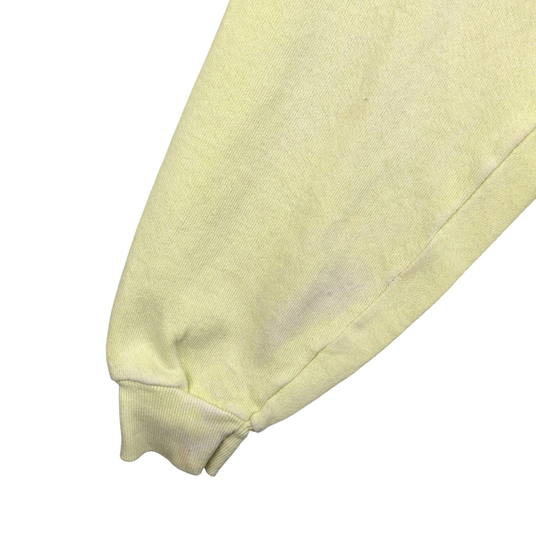 Vintage 80'S Hanes Blue Tag Printed Sweatshirt, Made in USA, Men's XL cotton lemon yellow Vintage Second Hand
