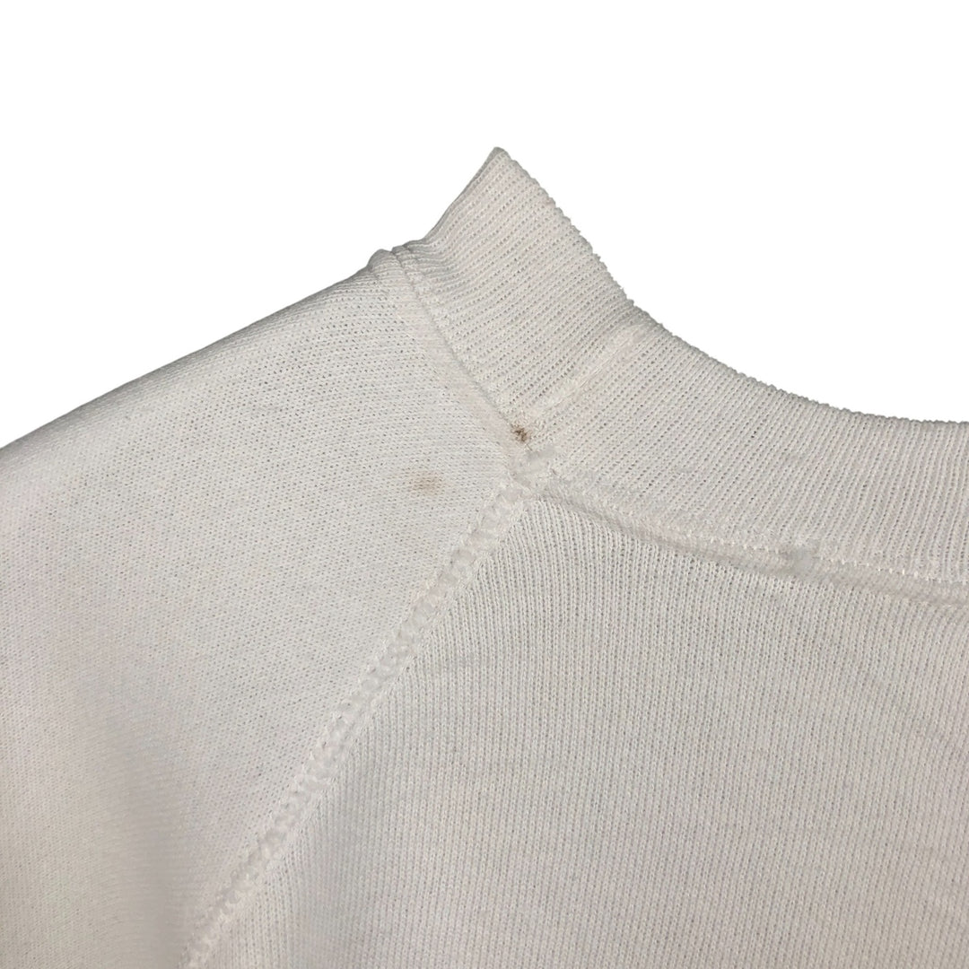 Vintage 1980'S Hanes Poly-Cottton Blue Tag Printed Sweatshirt, Made in USA, Men's Size L cotton white type Vintage Second Hand