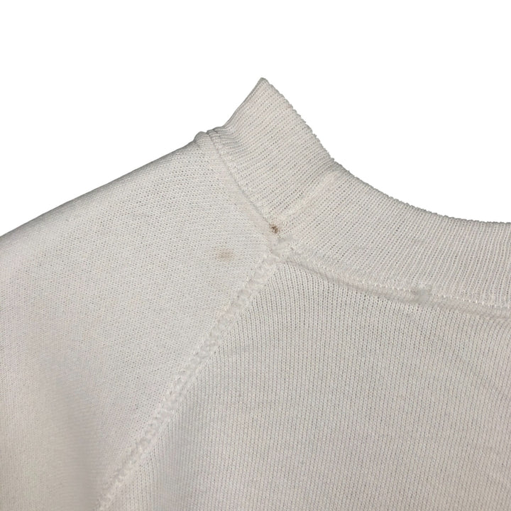 Vintage 1980'S Hanes Poly-Cottton Blue Tag Printed Sweatshirt, Made in USA, Men's Size L cotton white type Vintage Second Hand