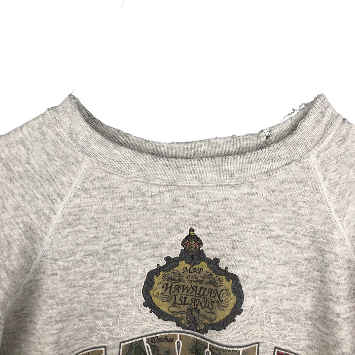 Vintage 90s-00'S Hanes printed sweatshirt, made in the USA, size L, men's cotton gray type Vintage Second Hand