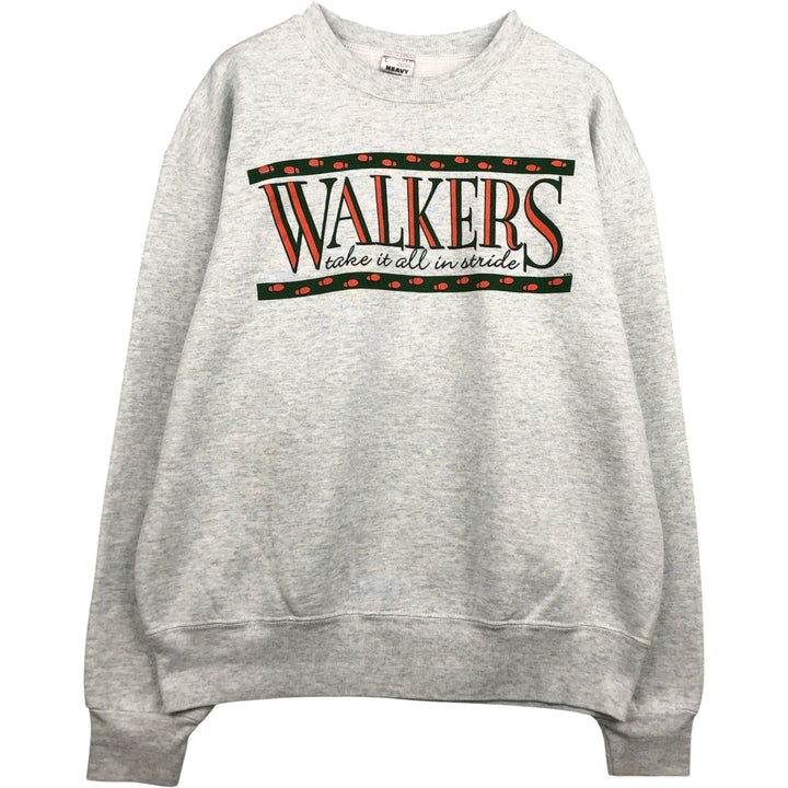 90'S Fruit of the Loom printed sweatshirt, made in the USA, men's size L, vintage cotton gray type Vintage Second Hand