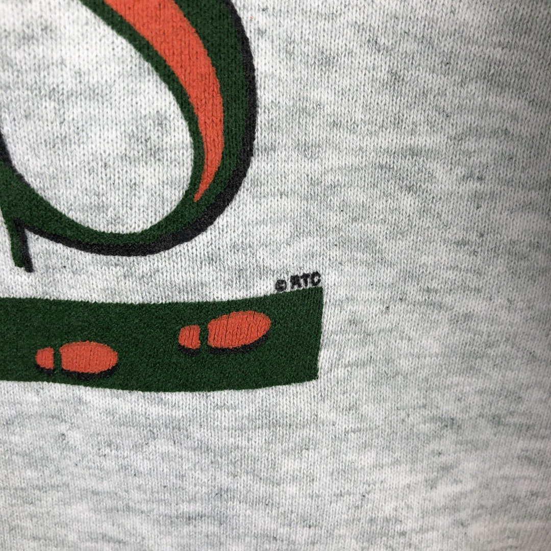90'S Fruit of the Loom printed sweatshirt, made in the USA, men's size L, vintage cotton gray type Vintage Second Hand