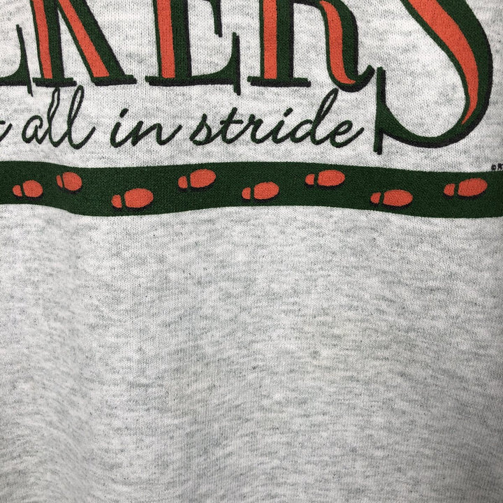 90'S Fruit of the Loom printed sweatshirt, made in the USA, men's size L, vintage cotton gray type Vintage Second Hand