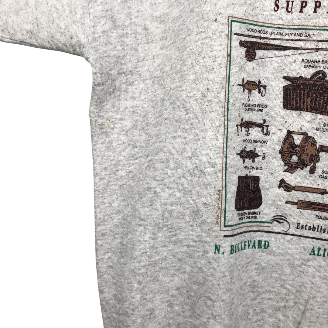 Vintage 90s-00'S Hanes printed sweatshirt, men's size XL cotton gray type Vintage Second Hand
