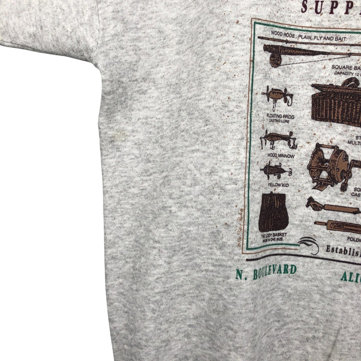 Vintage 90s-00'S Hanes printed sweatshirt, men's size XL cotton gray type Vintage Second Hand