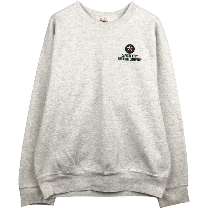 Vintage 90'S Fruit of the Loom Advertising Sweatshirt, Made in USA, Men's Size Medium cotton gray type Vintage Second Hand
