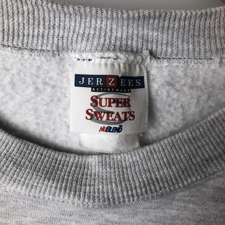 00'S Jerzees printed sweatshirt, men's size XL unclear gray type Vintage Second Hand