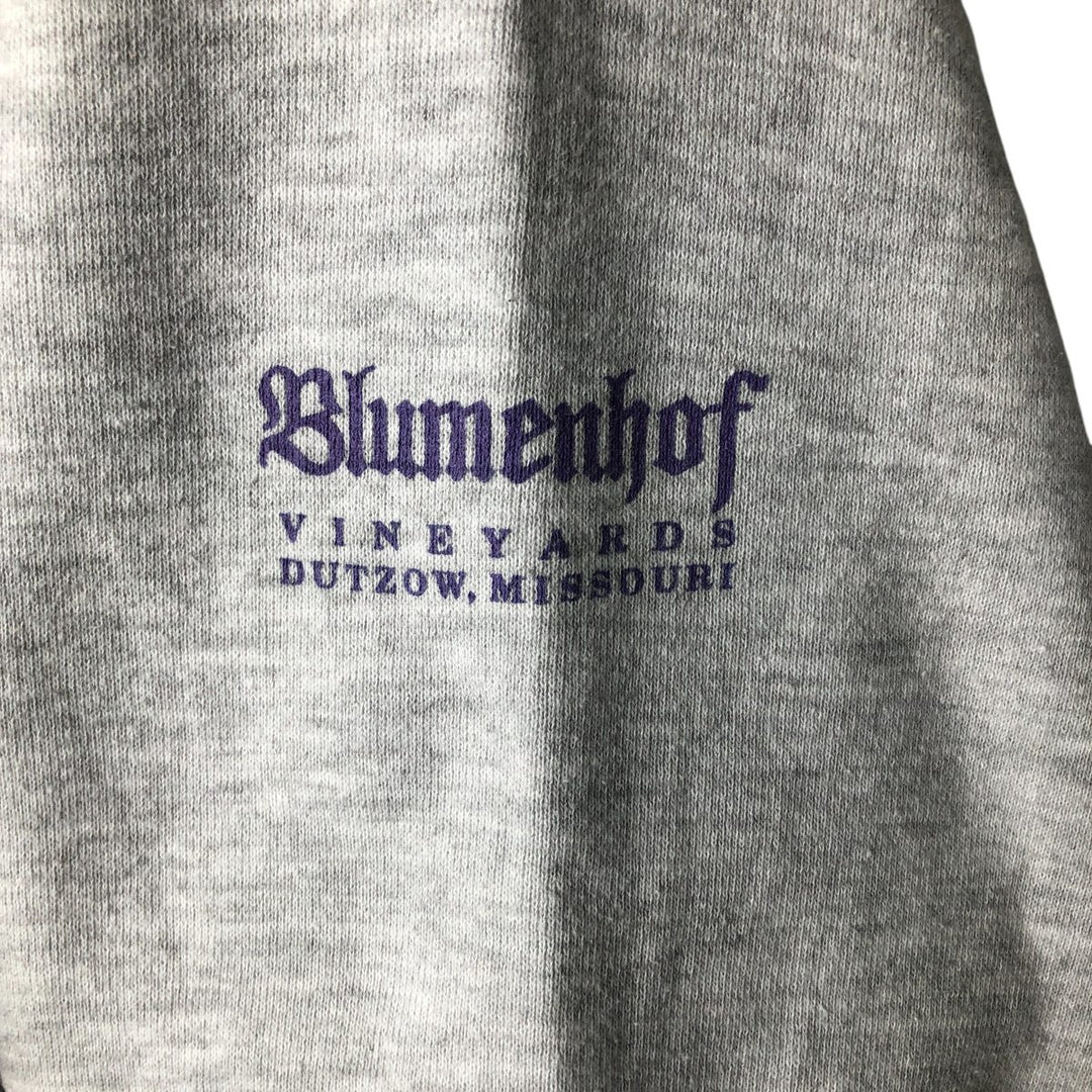 00'S Jerzees printed sweatshirt, men's size XL unclear gray type Vintage Second Hand