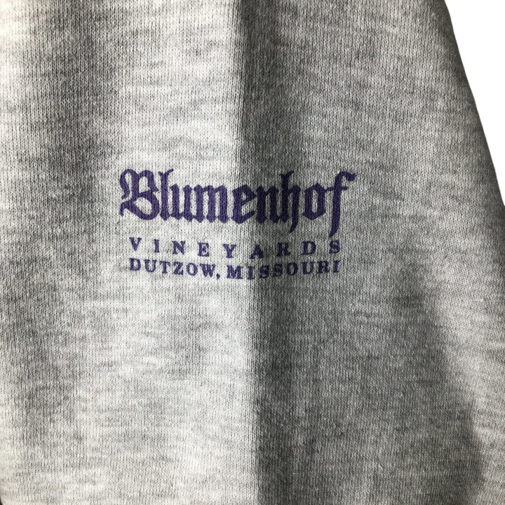 00'S Jerzees printed sweatshirt, men's size XL unclear gray type Vintage Second Hand