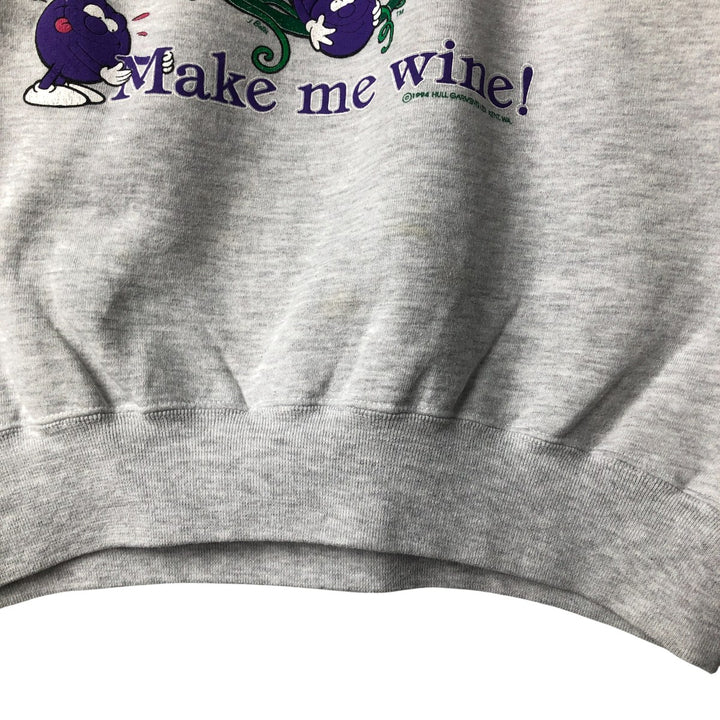 00'S Jerzees printed sweatshirt, men's size XL unclear gray type Vintage Second Hand