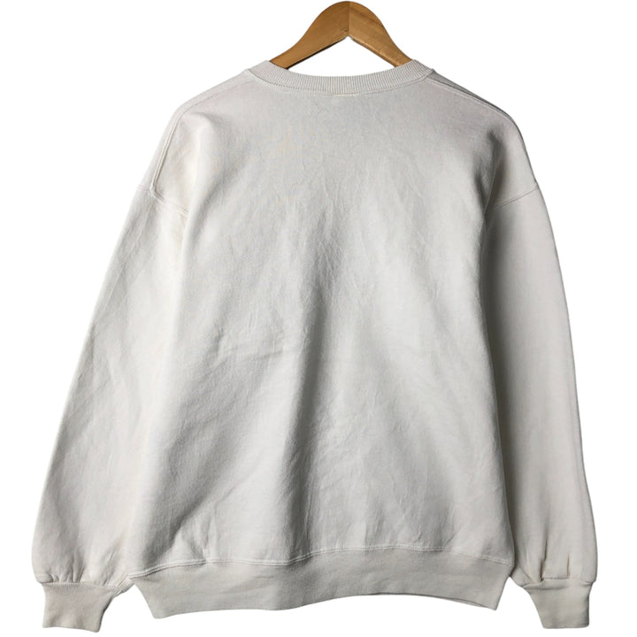 Vintage 80s-90'S Jerzees printed sweatshirt, sweatshirt, made in USA, men's size L cotton white type Vintage Second Hand