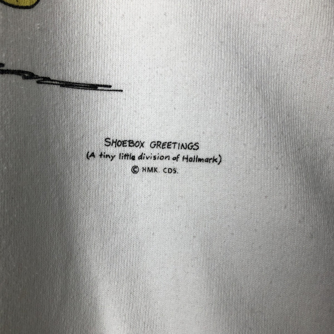 90'S ONEITA Vintage Printed Sweatshirt, Made in USA, Men's Size XL cotton white type Vintage Second Hand