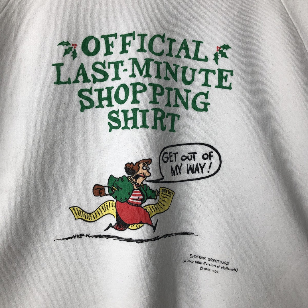 90'S ONEITA Vintage Printed Sweatshirt, Made in USA, Men's Size XL cotton white type Vintage Second Hand