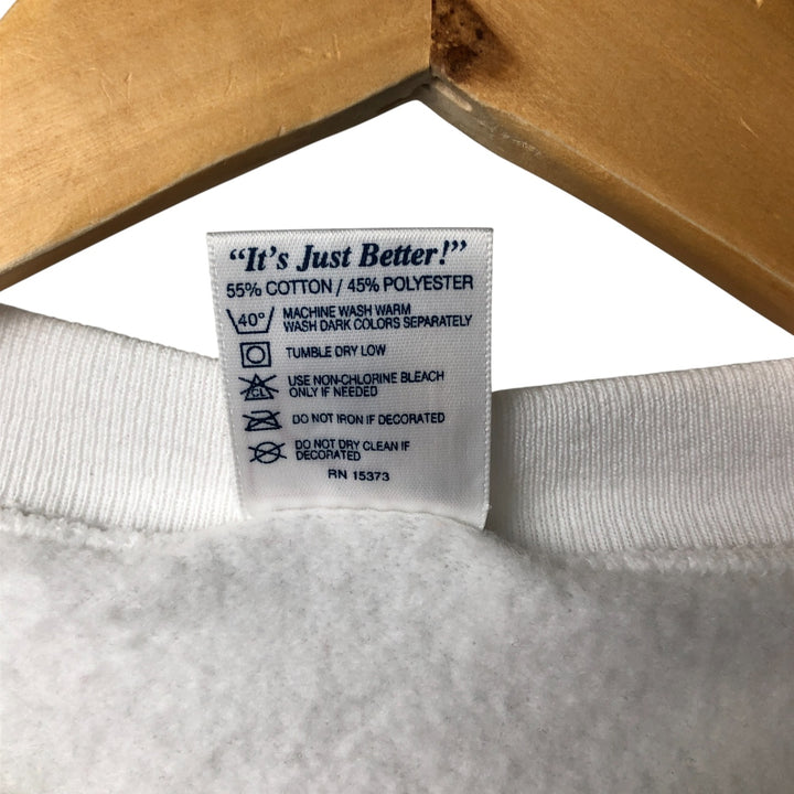Vintage 90'S Delta DELTA message print sweatshirt, made in the USA, size L, men's cotton white type Vintage Second Hand
