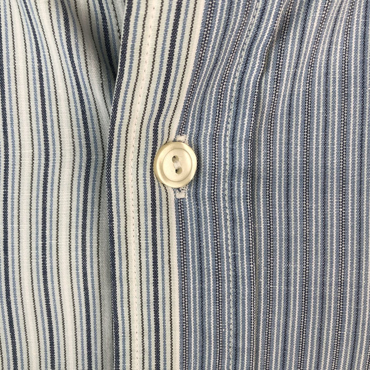 Ralph Lauren Heritage Long Sleeve Button-Down Striped Shirt, Men's Size L cotton Blue type light blue Vintage Second Hand