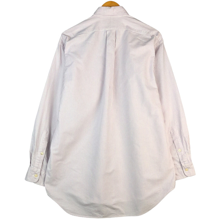 Ralph Lauren Big Shirt, Long Sleeve Button-Down Striped Shirt, Men's Size Small cotton purple type Vintage Second Hand
