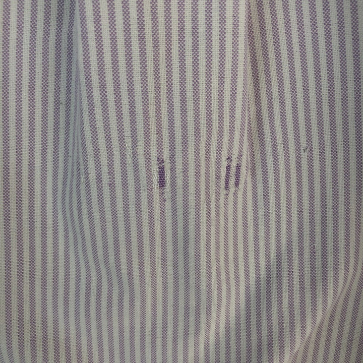Ralph Lauren Big Shirt, Long Sleeve Button-Down Striped Shirt, Men's Size Small cotton purple type Vintage Second Hand
