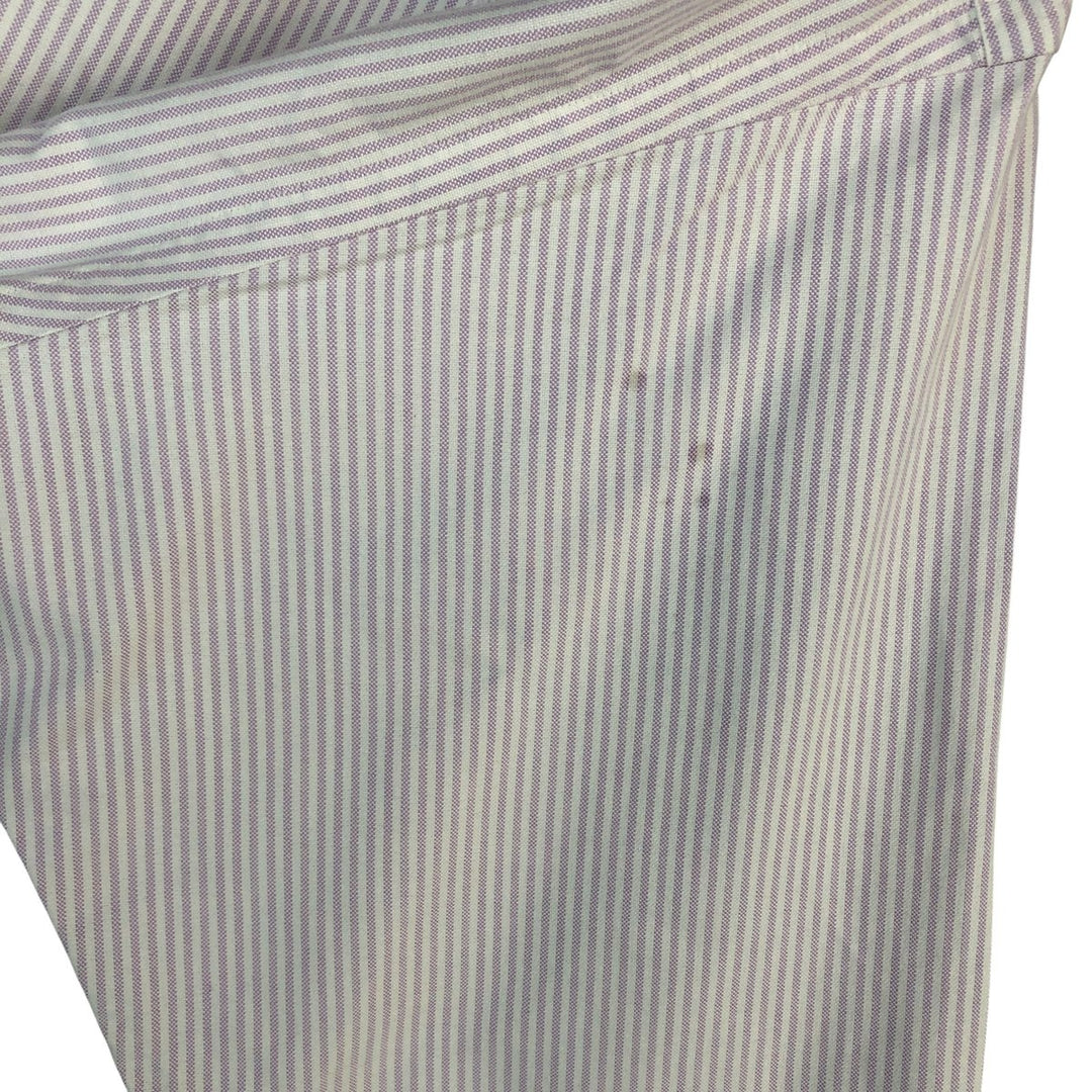 Ralph Lauren Big Shirt, Long Sleeve Button-Down Striped Shirt, Men's Size Small cotton purple type Vintage Second Hand