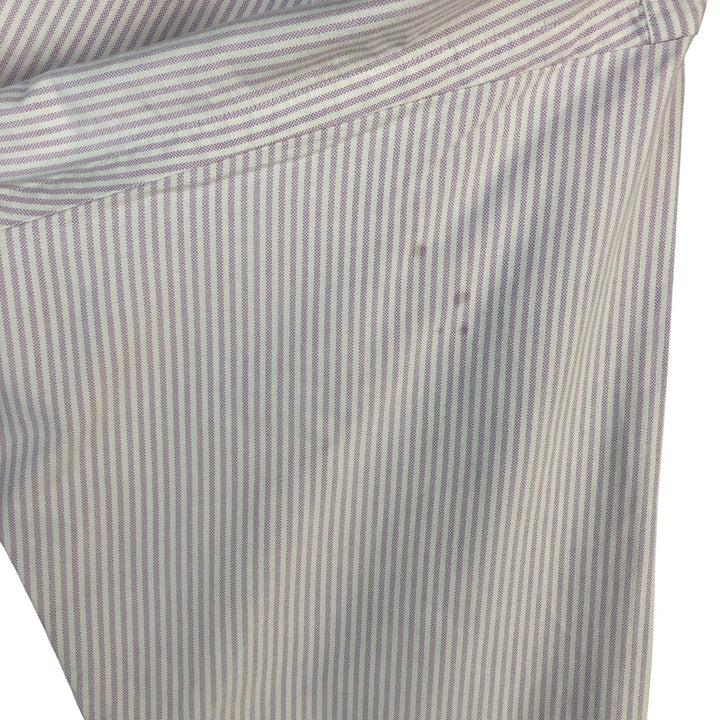 Ralph Lauren Big Shirt, Long Sleeve Button-Down Striped Shirt, Men's Size Small cotton purple type Vintage Second Hand