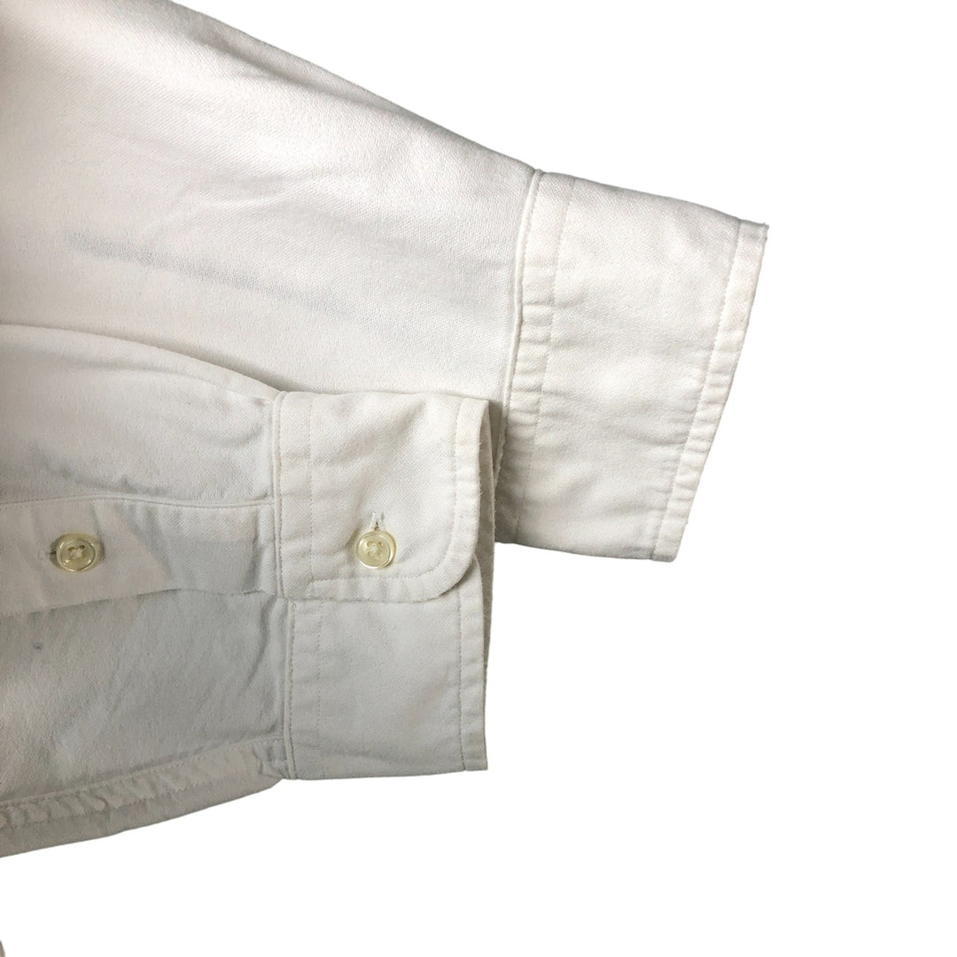 Ralph Lauren Classic Fit Skull Pattern Long Sleeve Button-Down Shirt, Men's Size L cotton white type Vintage Second Hand