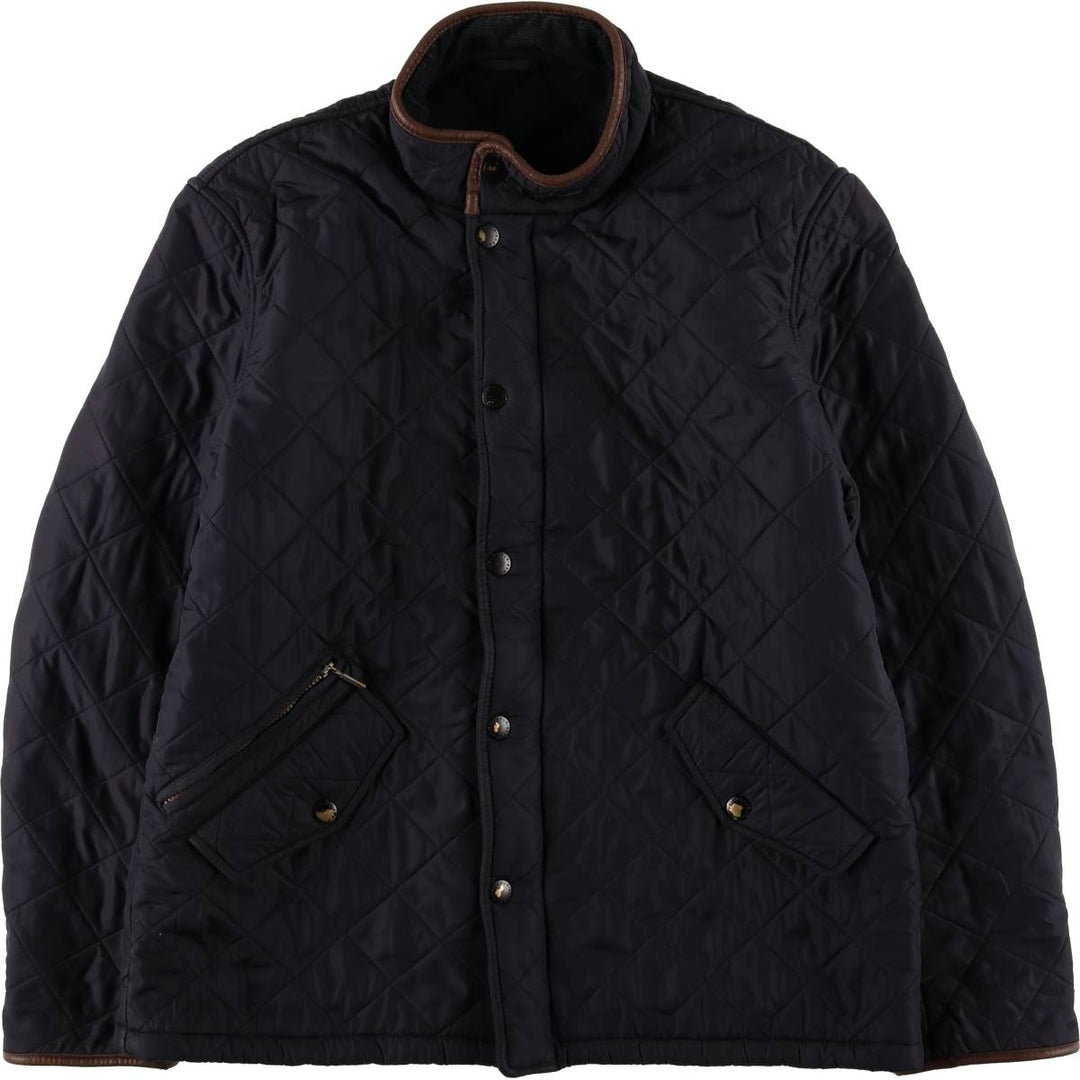 Barbour POLAR QUILTS 3-Warrant Padded Puffer Jacket, Men's XL polyester navy blue type Vintage Second Hand