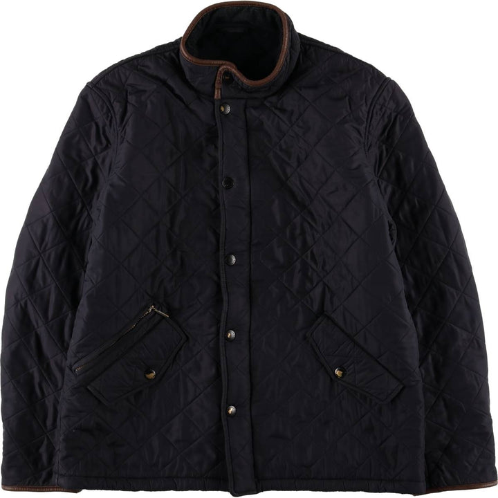 Barbour POLAR QUILTS 3-Warrant Padded Puffer Jacket, Men's XL polyester navy blue type Vintage Second Hand