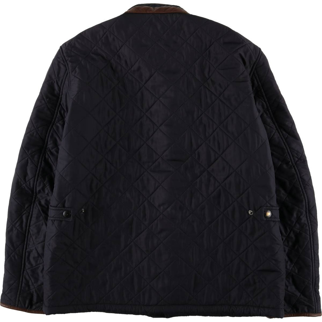 Barbour POLAR QUILTS 3-Warrant Padded Puffer Jacket, Men's XL polyester navy blue type Vintage Second Hand