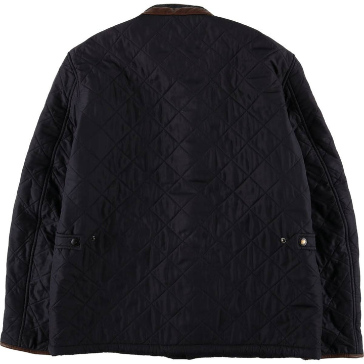 Barbour POLAR QUILTS 3-Warrant Padded Puffer Jacket, Men's XL polyester navy blue type Vintage Second Hand