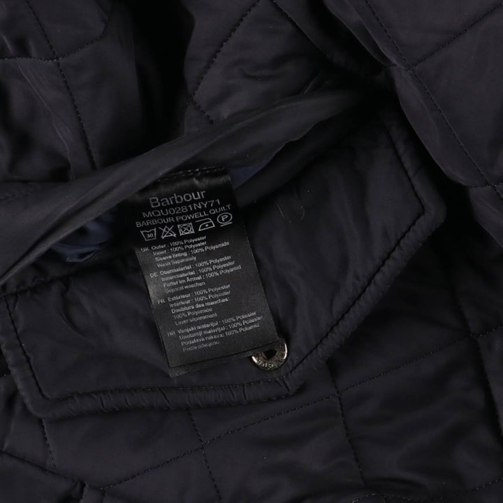 Barbour POLAR QUILTS 3-Warrant Padded Puffer Jacket, Men's XL polyester navy blue type Vintage Second Hand