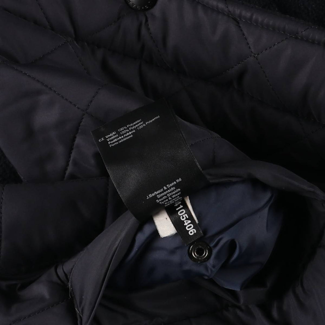 Barbour POLAR QUILTS 3-Warrant Padded Puffer Jacket, Men's XL polyester navy blue type Vintage Second Hand