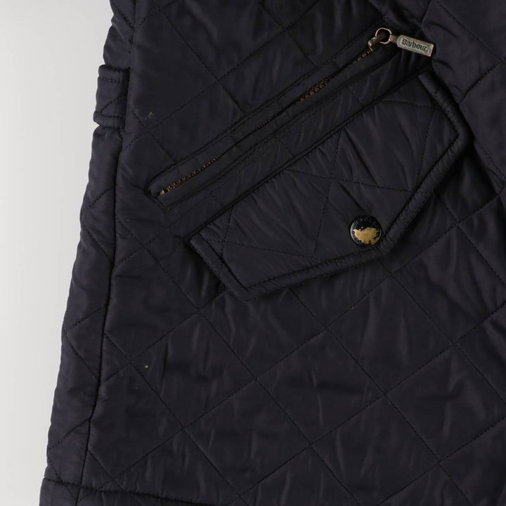 Barbour POLAR QUILTS 3-Warrant Padded Puffer Jacket, Men's XL polyester navy blue type Vintage Second Hand