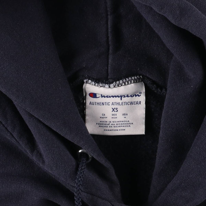 Champion Authentic Athletics Wear College Pullover Hoodie, Men's Size XS unclear navy blue type Vintage Second Hand