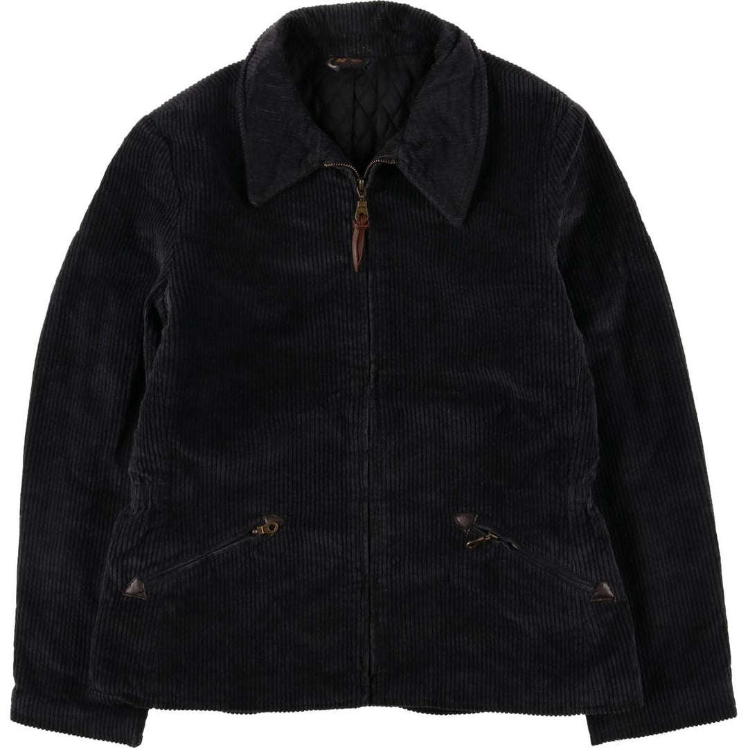 British Khaki Corduroy Jacket, Made in USA, Women's Size M cotton black type Vintage Second Hand