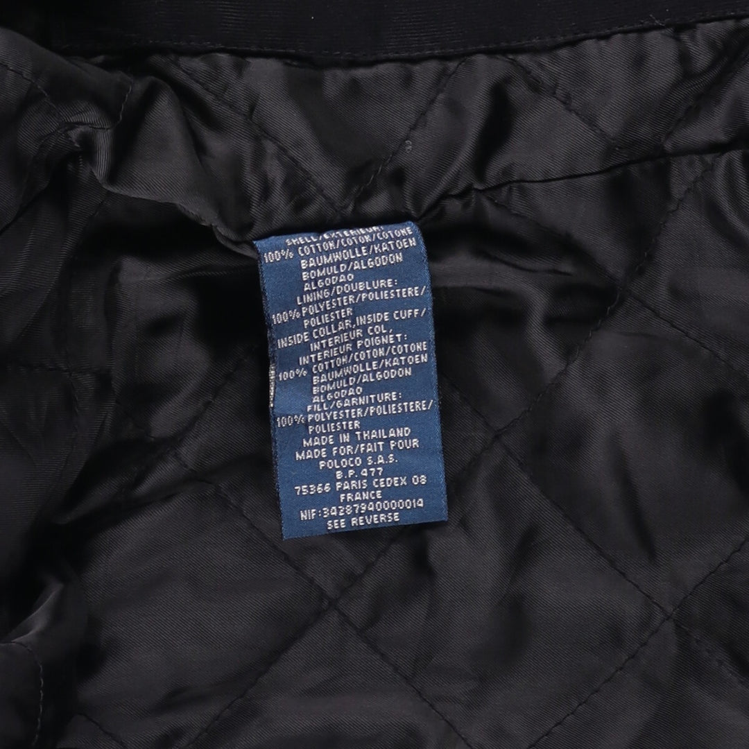 Ralph Lauren POLO by Ralph Lauren padded puffer jacket, men's size L cotton black type Vintage Second Hand