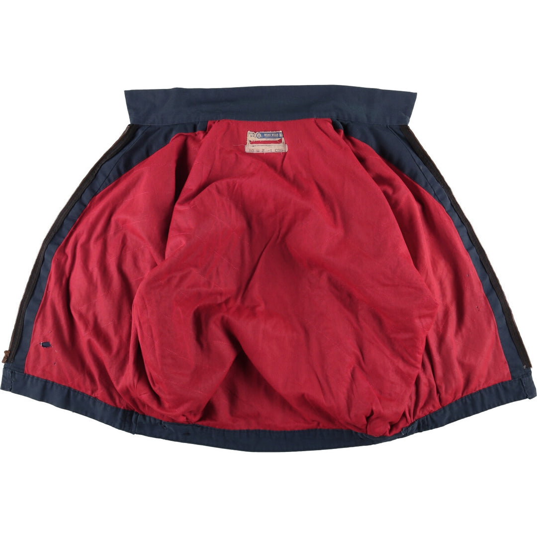 Oversized 70s-80'S WORK WEAR CORPORATION work jacket, men's size XXXL unclear navy blue type Vintage Second Hand