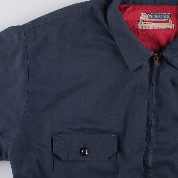 Oversized 70s-80'S WORK WEAR CORPORATION work jacket, men's size XXXL unclear navy blue type Vintage Second Hand
