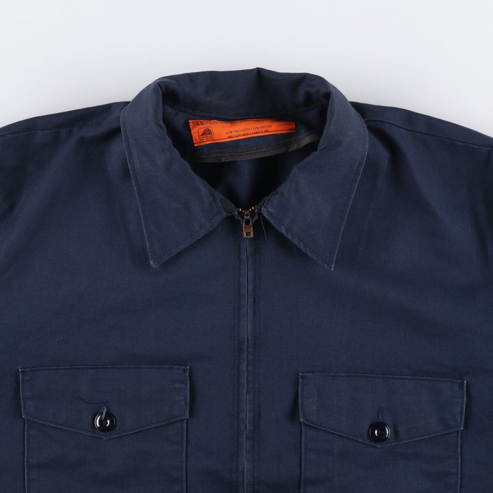 Vintage 1980'S Red Kap work jacket, made in the USA, men's size XL polyester navy blue type Vintage Second Hand