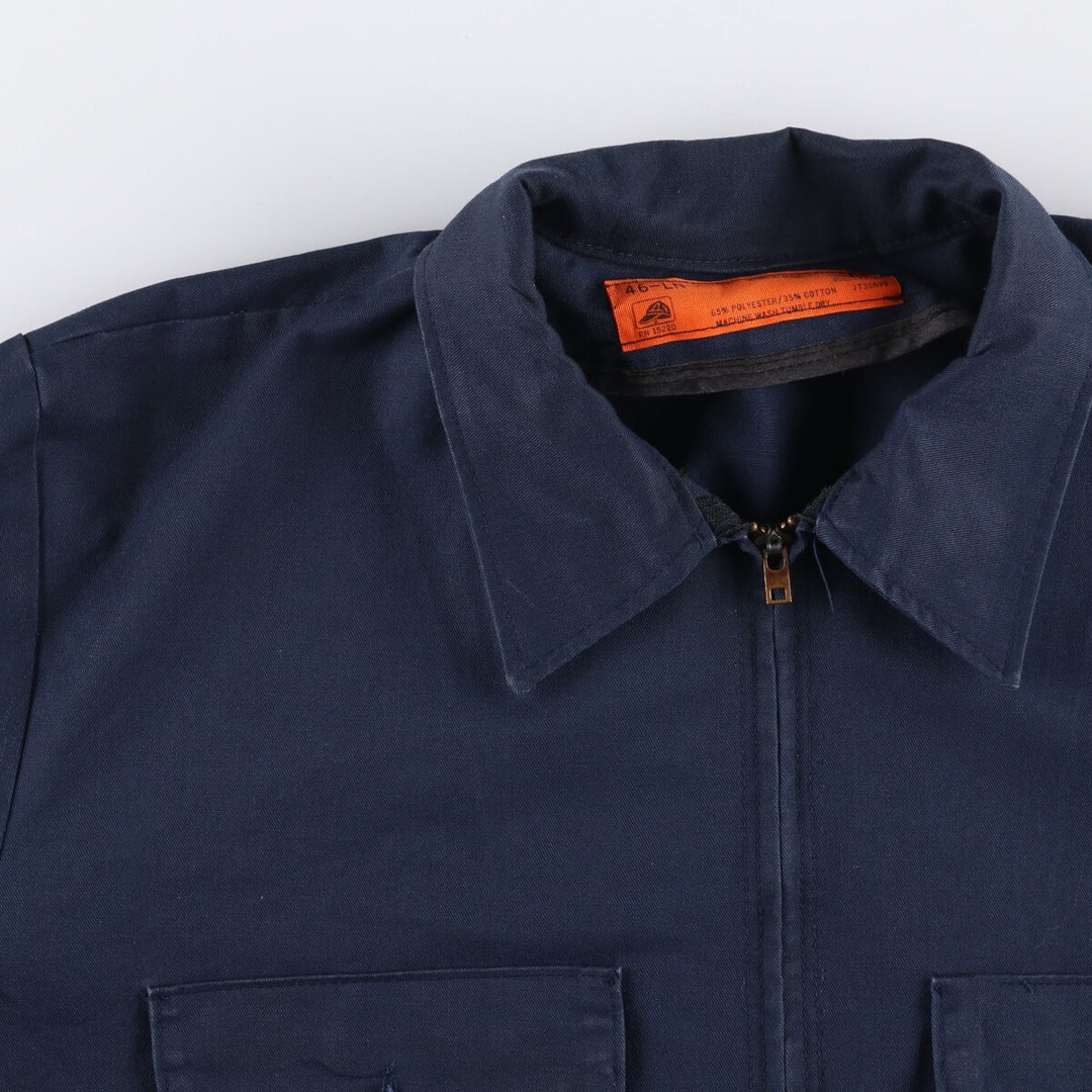 Vintage 1980'S Red Kap work jacket, made in the USA, men's size XL polyester navy blue type Vintage Second Hand
