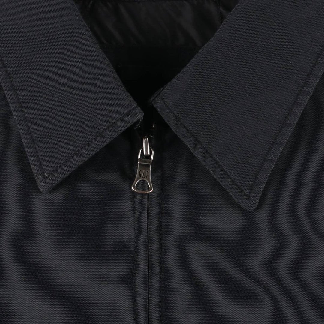 2000'S GAP collared windbreaker, men's size L unclear black type Vintage Second Hand