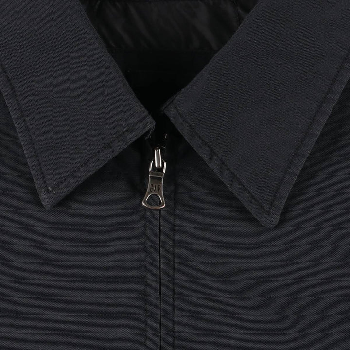 2000'S GAP collared windbreaker, men's size L unclear black type Vintage Second Hand