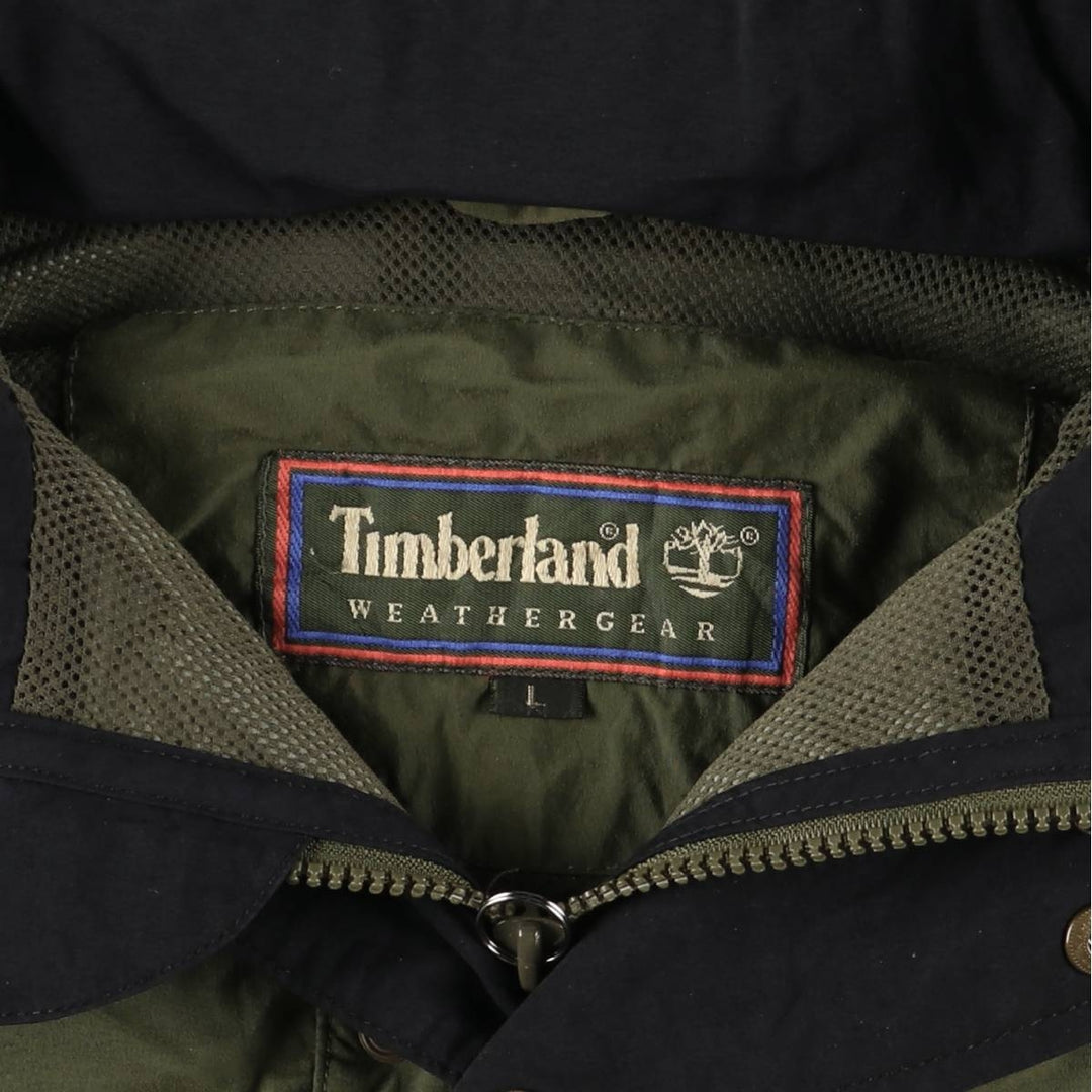 90'S Timberland WeatherGear Anorak Jacket, Men's Size L unclear Khaki type Vintage Second Hand