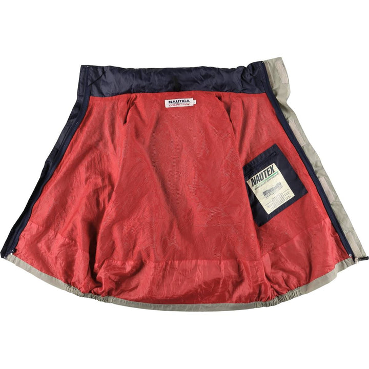 Vintage 90'S Nautica Competition Nautex Ripstop Sailing Jacket, Men's Size L Nylon gray type Vintage Second Hand